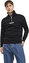 سويت شيرت رجالي JORVESTERBRO SWEAT QUARTER ZIP HN SN من جاك آند جونز، بسحاب يصل إلى ربع الصدر