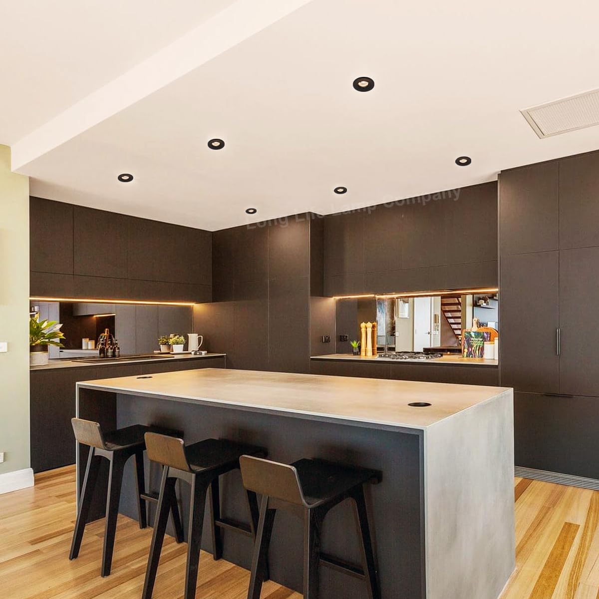 Vod Round 55 GU10 P65 Fre Rated Recessed Celng Lght N Black | Celng Lghts, Astro