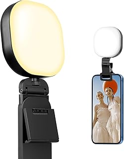 Sensyne Selfie Light, 60 LED Video Conference Lighting, Adjusted 3 Light Modes, Rechargeble Clip-on Fill Light Compatible with Cell Phone,iPad,Laptop for Live Streaming, Selfie, Vlog, Zoom Calls