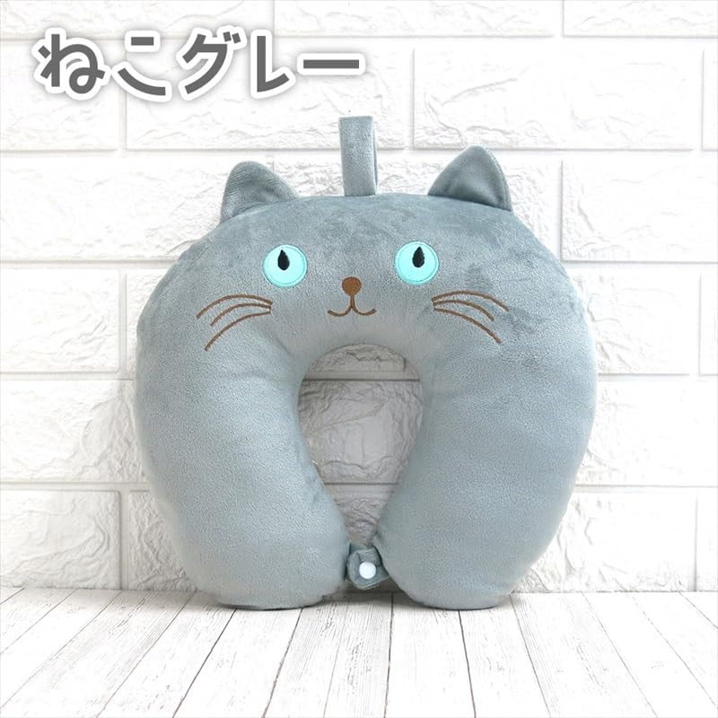 Amazon｜もふもふネックピロー 動物ネックピロー ネコ 猫 ねこ 犬 クマ