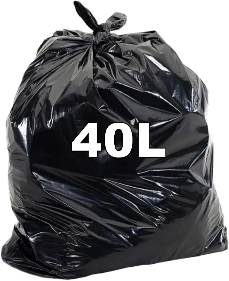 Saco De Lixo Preto 40l Super Reforçado 6 Micra 100 Unid