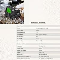 Vista 6 de GOTICAL Juego de fibra óptica mecanizada CNC mira delantera y trasera para pistolas Glock Modelos estándar