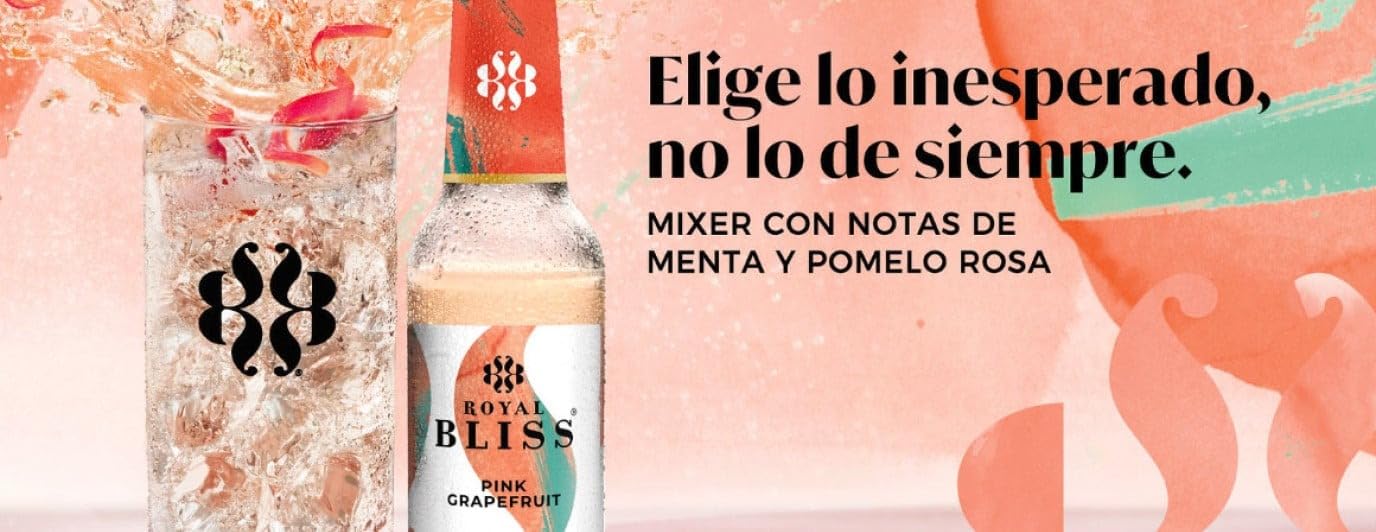 Pack 24 uds Royal Bliss Pink Grapefruit Pomelo rosa - Botella cristal 200ml