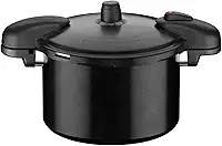 Panela de Pressão Tramontina Valência Black em Alumínio com Revestimento Cerâmico Preto 24 cm 7 L