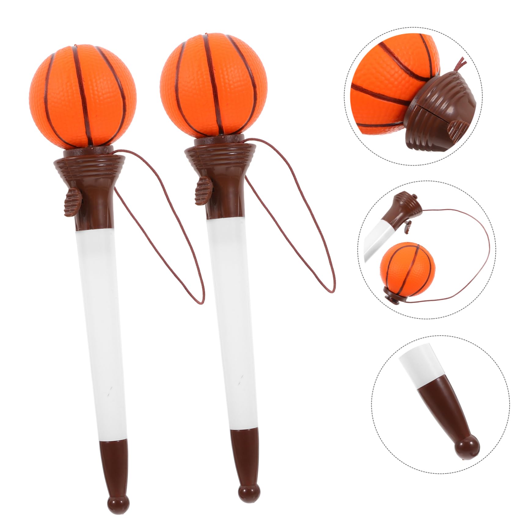 30 Stück Basketball-Stifte – Einziehbare Kugelschreiber Mit Drehbarem Ball, 14,5 Cm, Für Schule & Büro