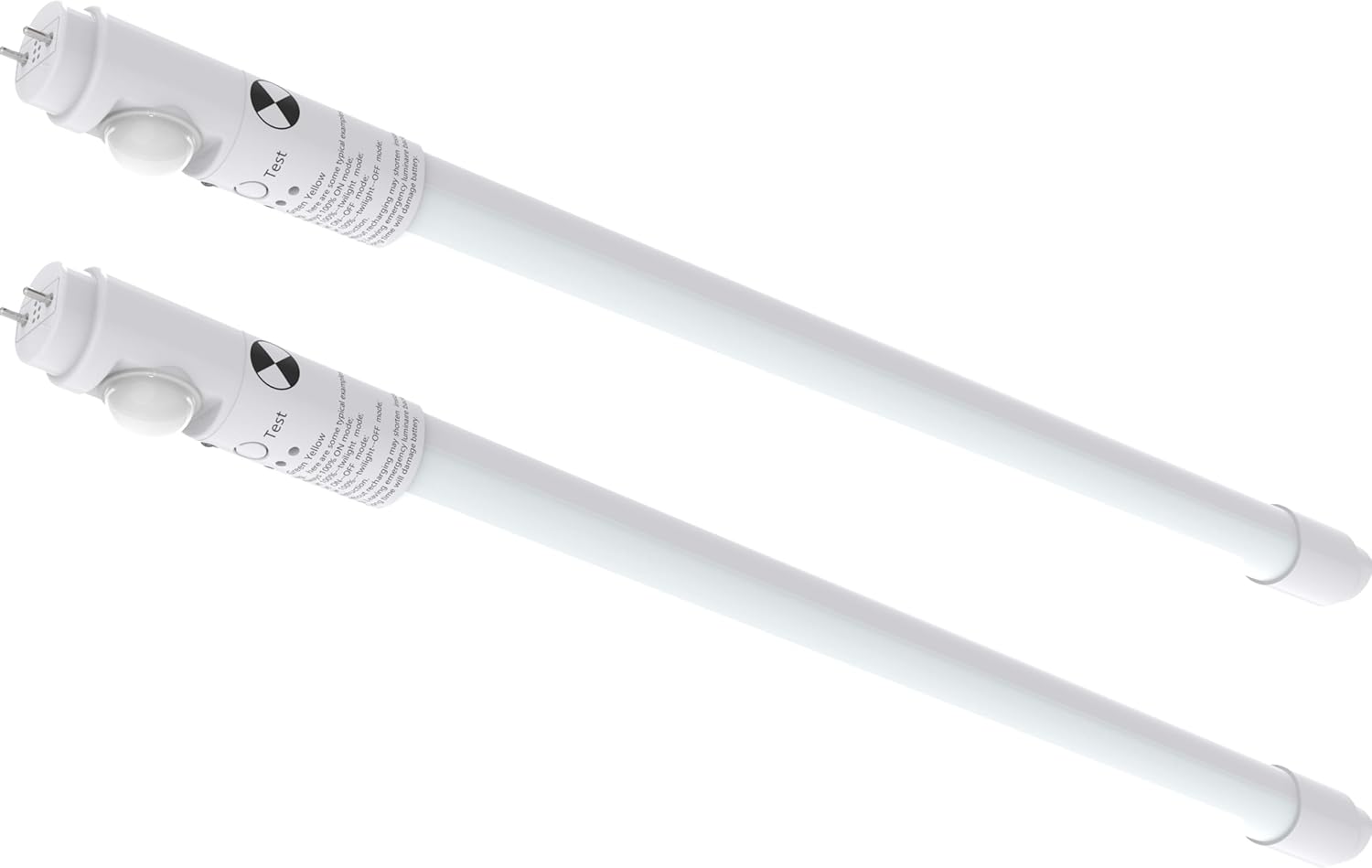 T8 LED Emergency Tube Light 2FT, Battery Backup, Photocell and PIR Motion Sensor, Remote, Dimmable, IP4X, CCT, LED Tube Fixture, 120min Emergency 3W 300LM Output Lighting, Double Ended,Type B, 2-Pack