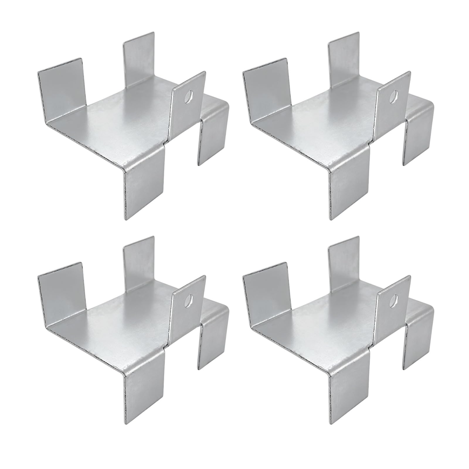 4Pcs Universals Fence Board Mounting Bracket Carbon Steel Fence Panel Fixture Hardware for Gravels Boards Enduring Gravels Board Fixed Clip