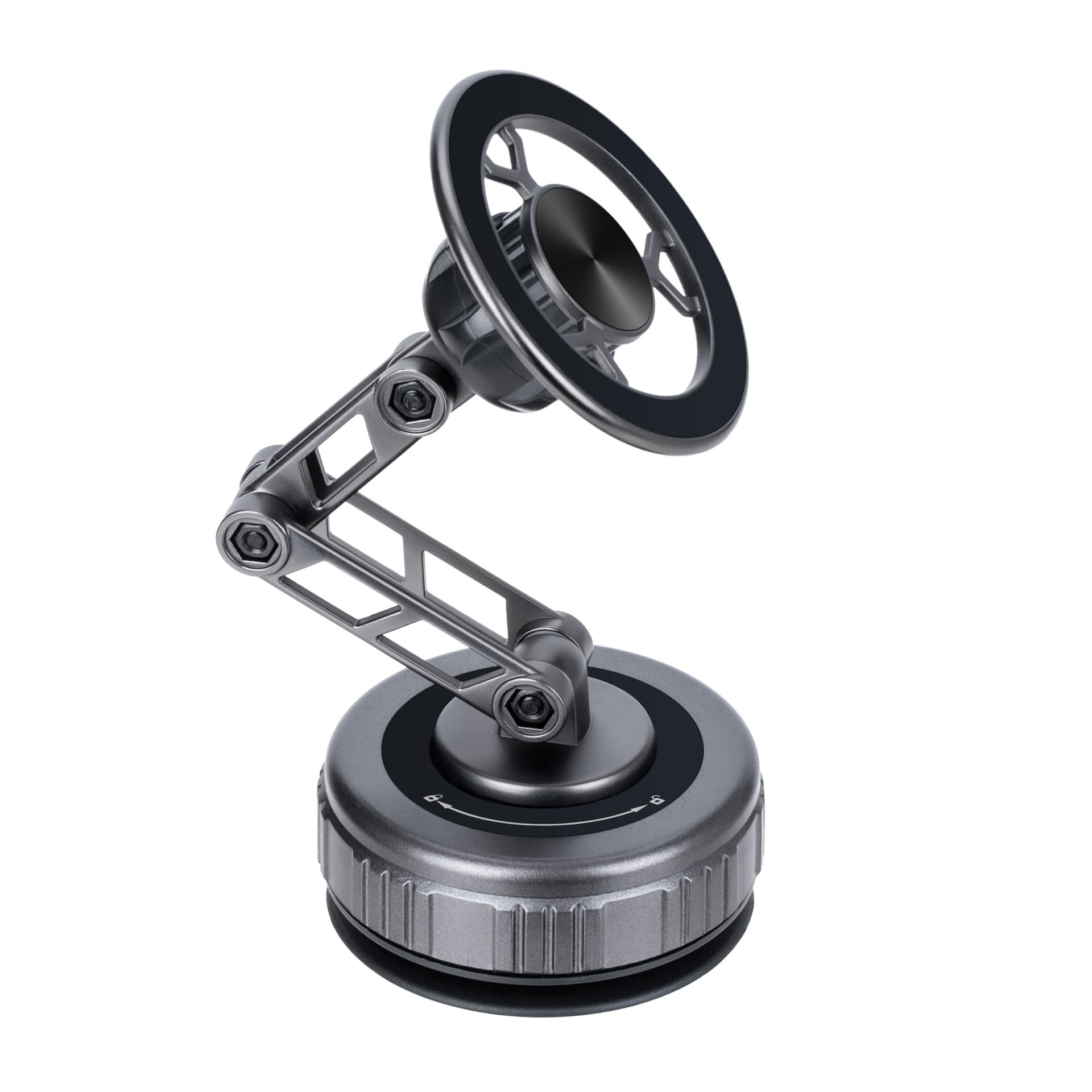 Porta cellulare magnetico girevole a 360°, forte porta cellulare magnetico per auto, supporto magnetico da scrivania, adatto a tutti i cellulari, nero