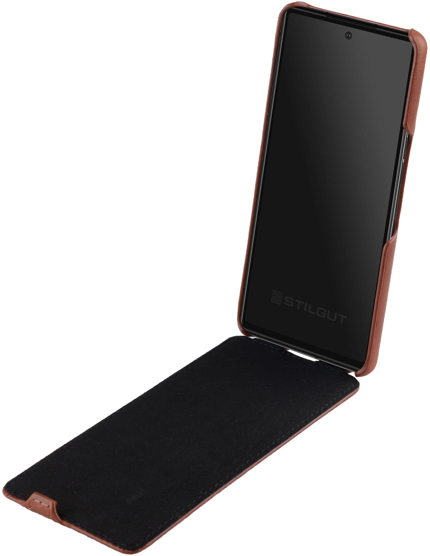 STILGUT UltraSlim Compatible with Google Pixel 7 Pro Case, Pixel 7 Pro Leather Flip Case, Flip Case, Mobile Phone Case - Image 4