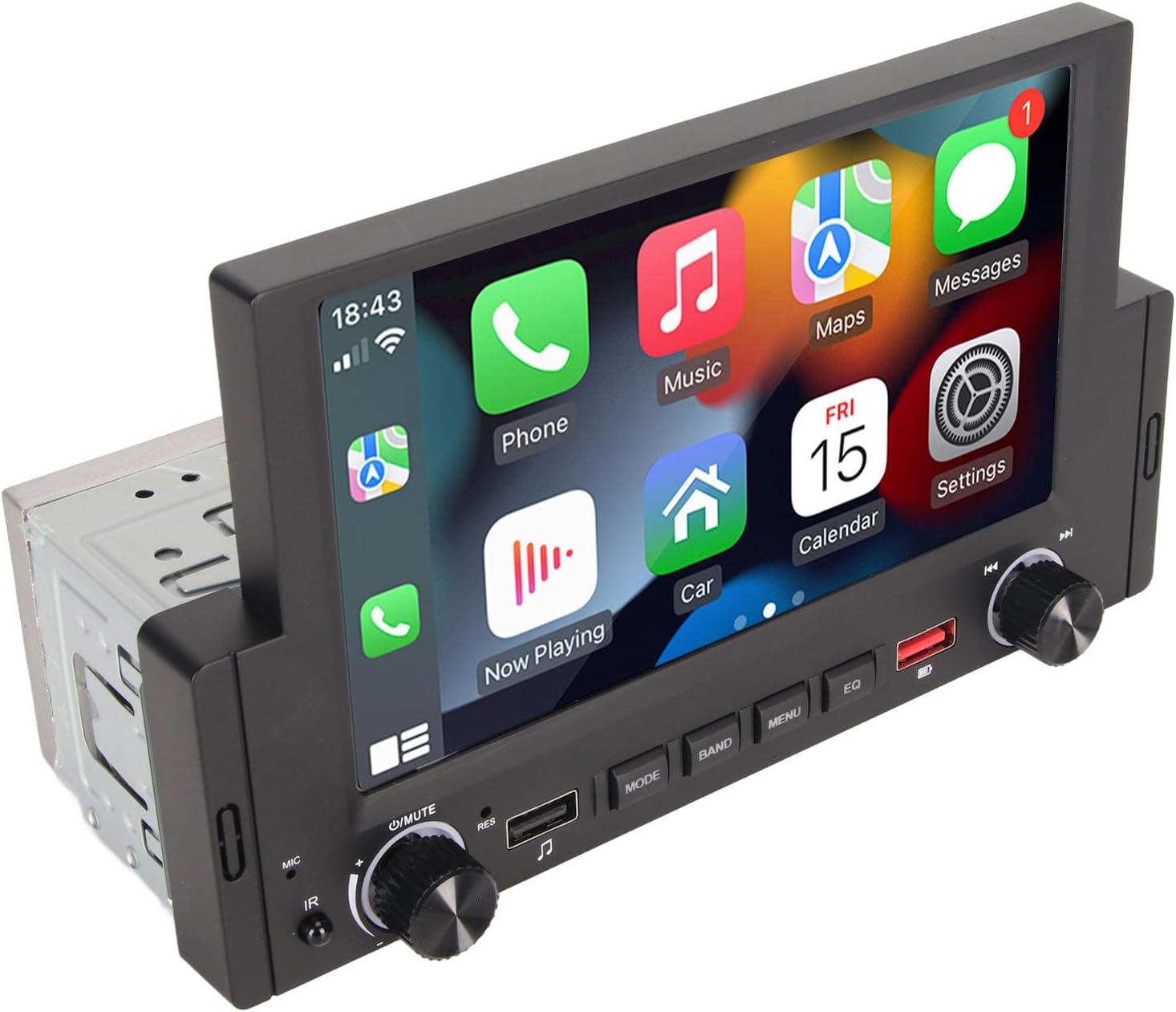 Car Multimedia Player 6.2in, Mirror Link, Reversing Image,5.1, Modern Design, Wired for Android Auto, 12 LED Backup Cameras