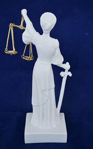 Miniatura 3 de Estia Creations Escultura Themis Diosa de la Justicia Artefacto Themida Estatua de alabastro