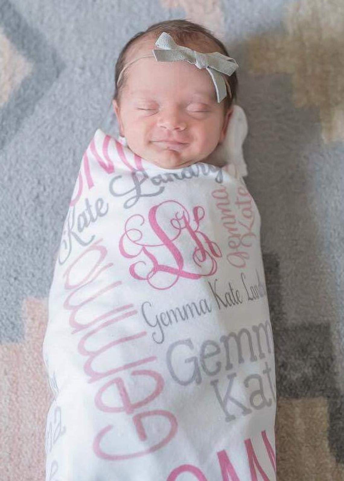 Personalized with Baby's Name for Newborn Baby Room Nursery Christening, Baptism, Customized Name Blankets for Baby, Kids and Adults, Mom, Grandma. Premium Quality Baby Blanket, Baby Girl Blankets