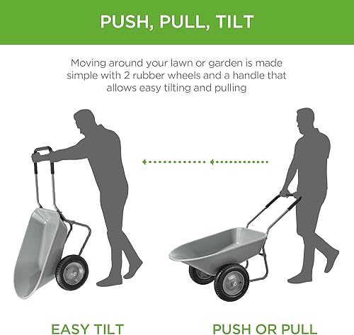 Vista 30 de Best Choice Products carretilla de jardín para hogar con doble rueda