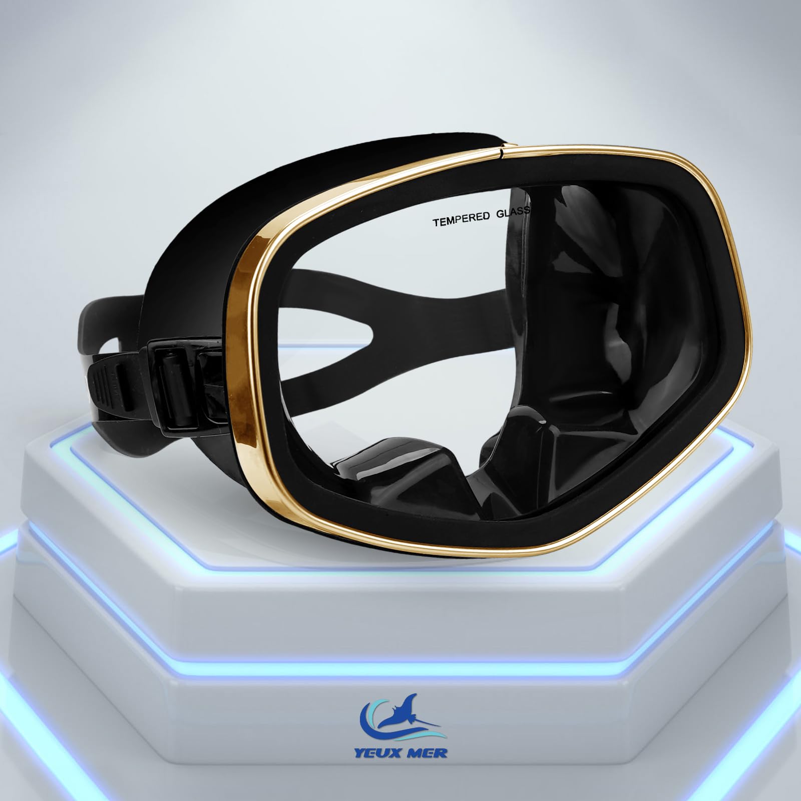 Scuba Mask with Drain Valve Wide View Suitable for Adults Scuba Diving, Free Diving, and Snorkeling Goggles Mask