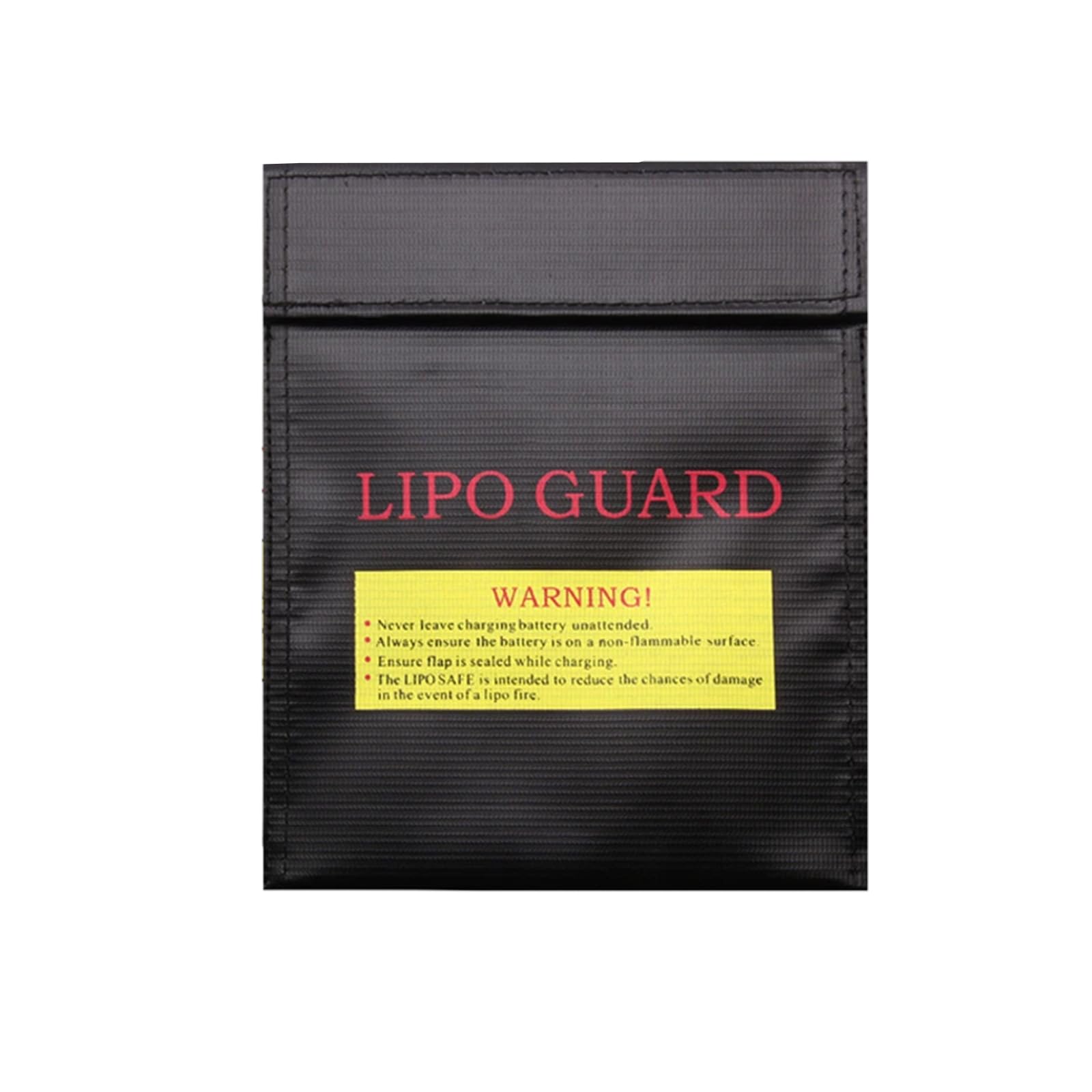 Bolsa de seguridad antiexplosión para batería LiPo – Bolsa ignífuga y resistente al agua, protección contra incendios para objetos preciosos, documentos y joyas (negro, 180 x 230 mm)