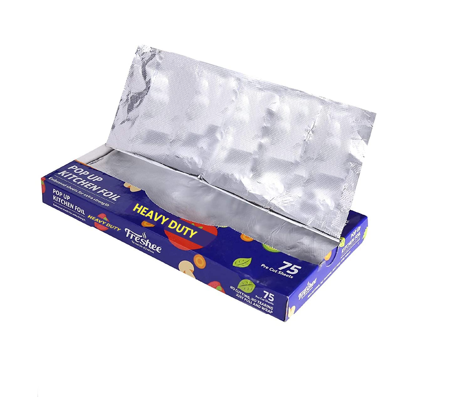 Freshee 75 Pre Cut Heavy Duty Rot Wrap Aluminium Foil Sheet 30 cm x 27 cm, Pop up Kitchen Foil, Pull and Wrap Embossed Aluminium Sheet for Roasting, Grill Lining and More (B08RN5G4T6) Amazon Price History, Amazon Price Tracker