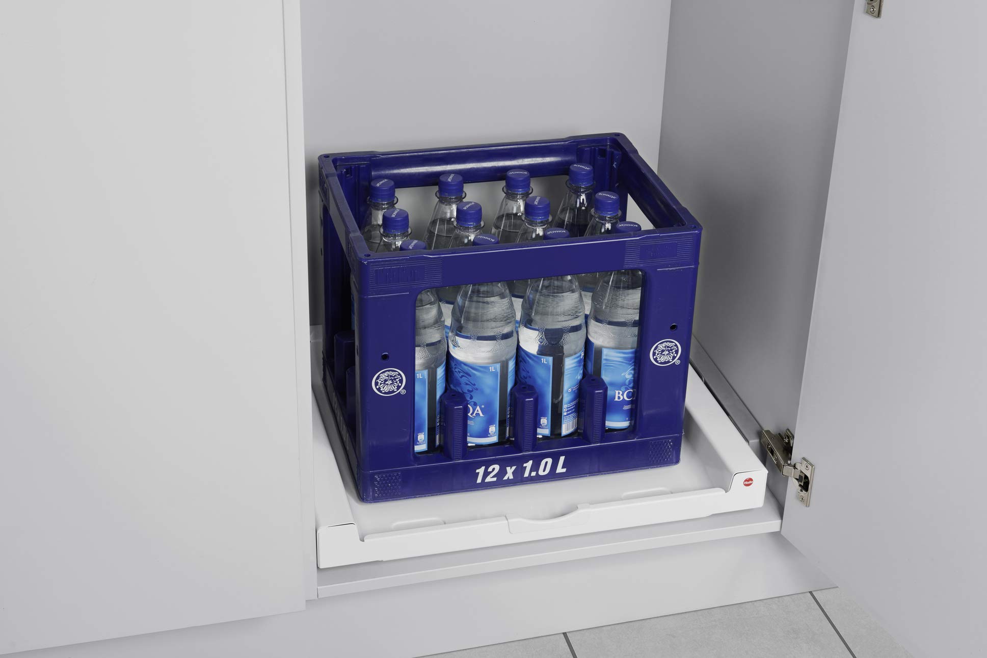 Hailo Auszug 3271351 | passend für 60er Unterschrank | Tablar universal nutzbar | Ordnungs-Modul weiß