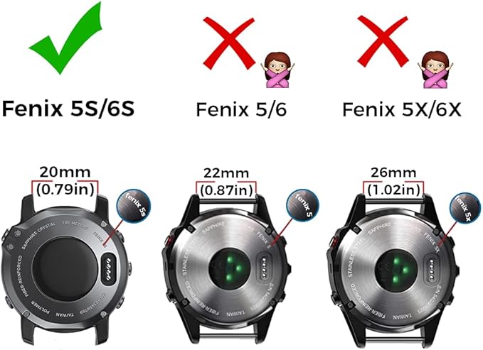 Correa de Silicona para Reloj 20mm - Compatible con Fenix 6S miniatura 3