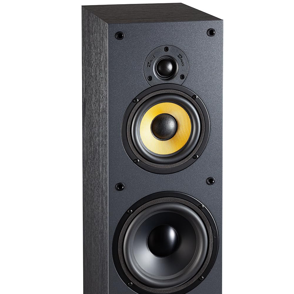 Davis Acoustics Mia 200 Noir - Colonne 3 Voies/3 Haut-parleurs - Enceinte Vendue à la Paire