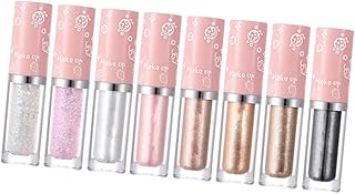 8pcs Paleta de sombra de ojos líquida brillo ...