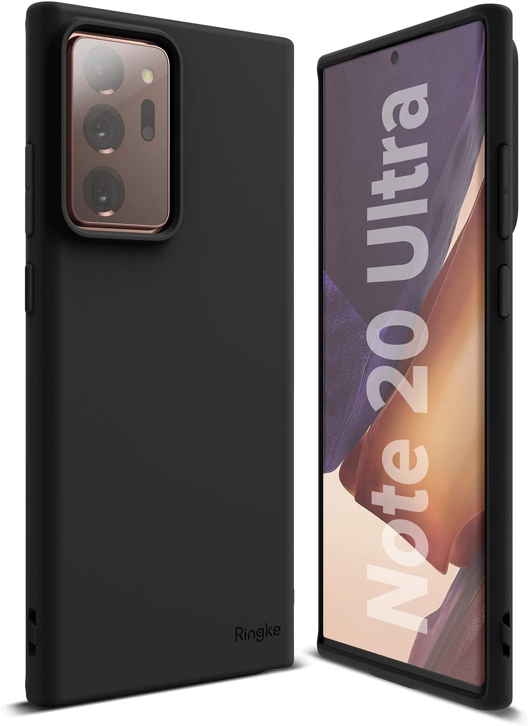 Ringke Air-S Compatible with Samsung Galaxy Note 20 Ultra Case Matte Satin Texture Full TPU Thin Flexible Soft Fit Phone Cover for Women, Men - Black