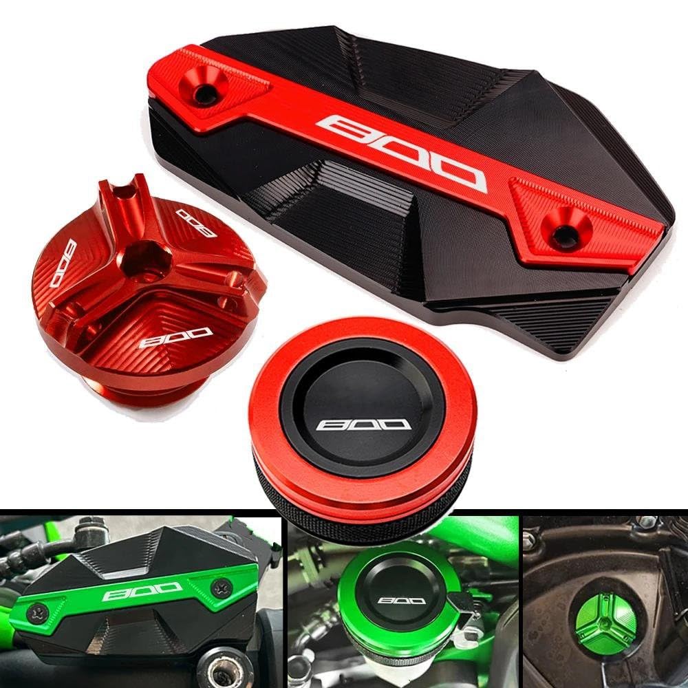 Tapa Llenado Aceite Para KAWASAKI Z800 2013 2014 2015 2016 Motocicleta Cilindro Líquido Frenos Delantero Y Trasero Cubierta De Depósito Maestro Tapa De Llenado Aceite Tapón Llenado Aceite Motor ( Colo