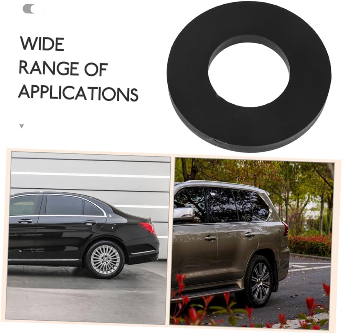 Holibanna 2pcs Car Shock Absorption Rubber Cushions for Automotive Reduction Easy Installation Top Mount Pads for Various Vehicle Models