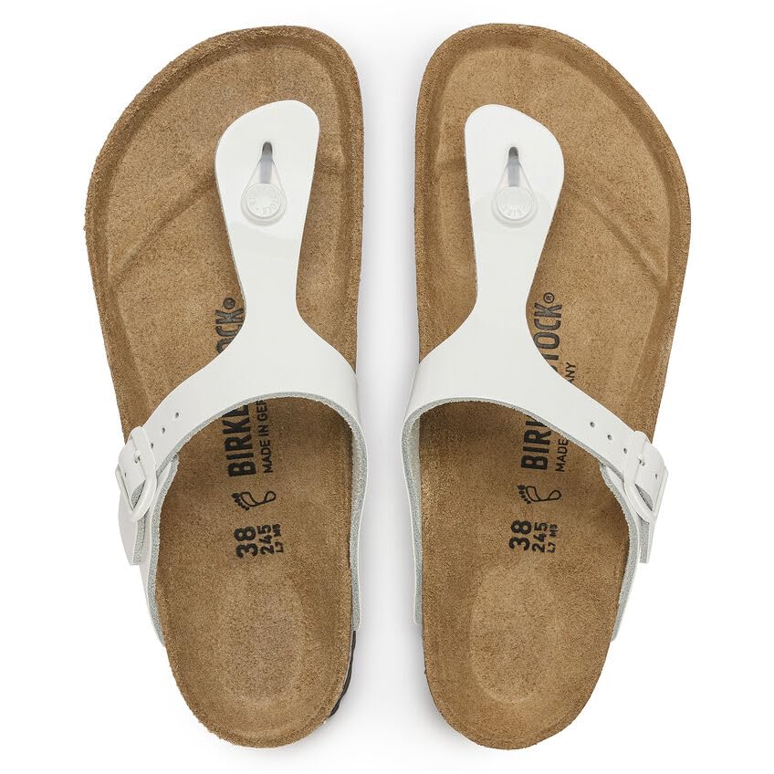 Birkenstock 1023897138 Gizeh White Pat LTR R 382