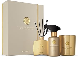 Gift Set Sweet Jasmine Large – Luxury Home Fragrance Products from the Private Collection – Aromatherapy Gift Box with home perfume, a scented candle and fragrance sticks