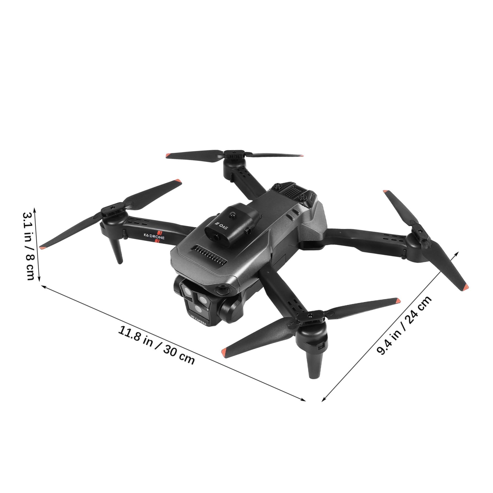 Dron Plegable Modelo Max con Triple Cámara HD y Lente Ajustable