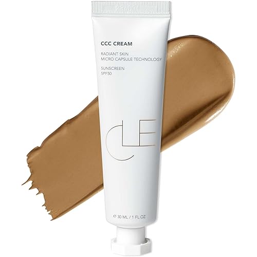 CLE Cosmetics CCC Cream (Warm Medium 303 / SPF 50) - Color Correcting With Sunscreen - Lightweight, Hydrating Foundation - BB & CC Hybrid - Light to Medium Coverage - 1 fl oz