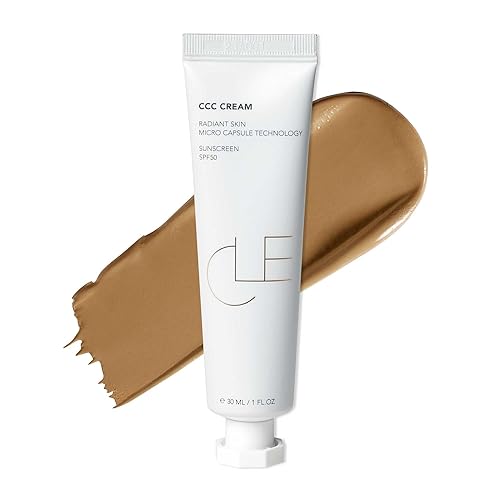 CLE Cosmetics CCC Cream (Warm Medium 303  SPF 50)  Corrector de color con protector solar  Base ligera e hidratante  BB & CC Hybrid  Cobertura