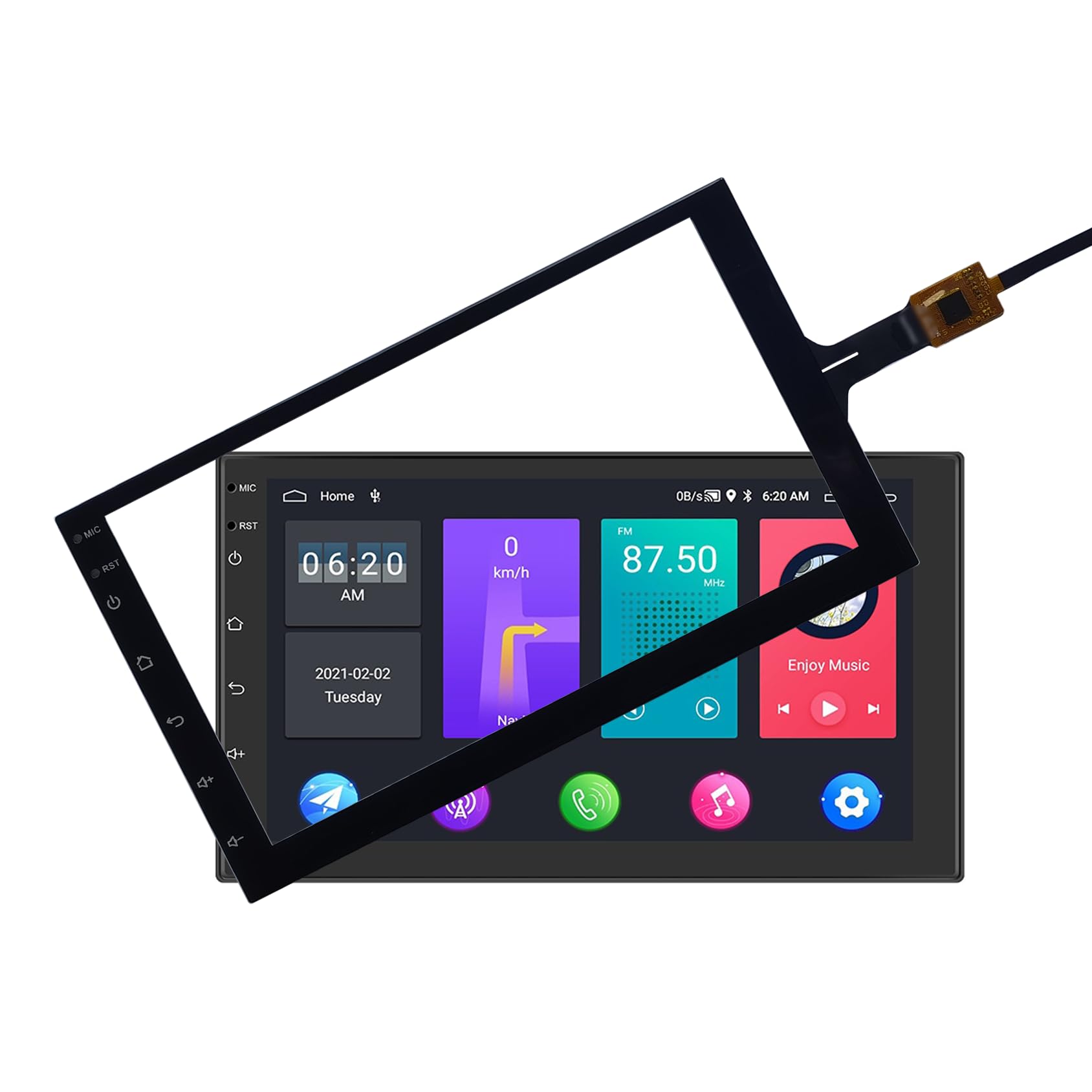 Capacitive Touch Screen Replacement for Car Stereo Android Head Unit GPS Navigation Systems Car Radio – Fix Cracked, Unresponsive, or Malfunctioning Touchscreens (7 inch)