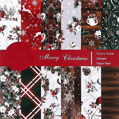 Set De 10 Feuilles De Papier Scrapbooking "Gear Up For Christmas" De