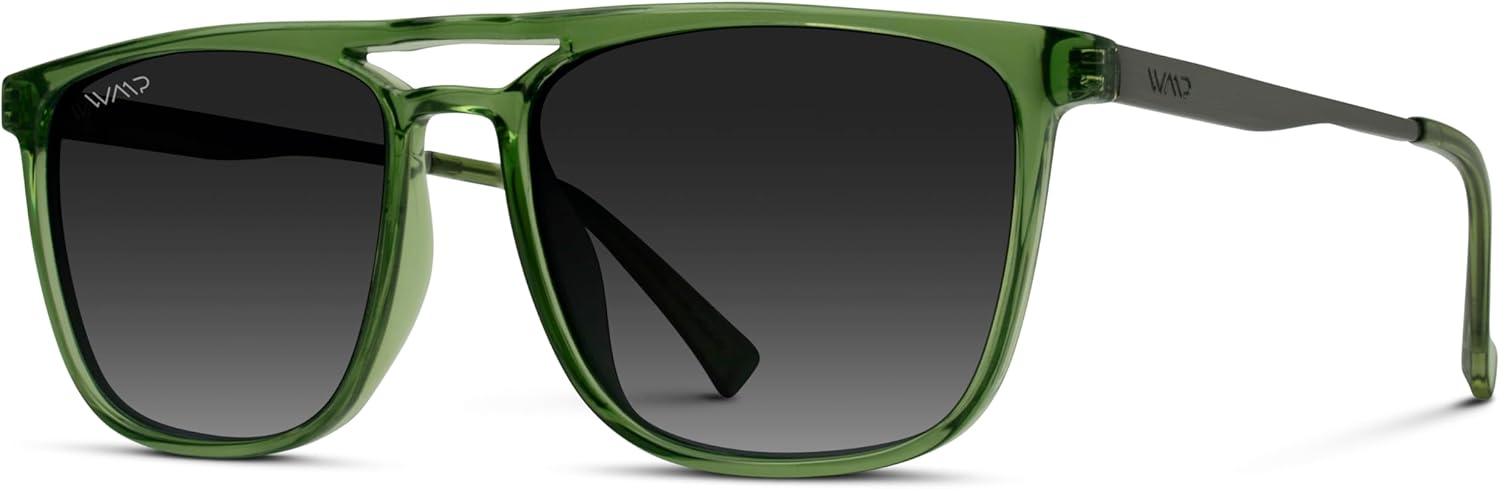 WearMe Pro Premium Polarized Double Bar Sunglasses for Men and Women UVA and UVB
