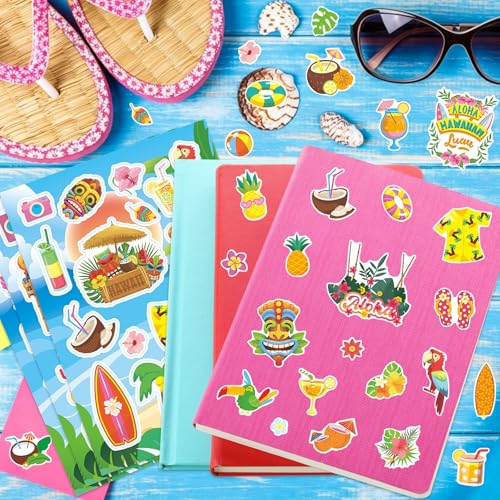 471Pcs Summer Stickers, Self Adhesive Hawaii Tropical Sticker Summer Pineapple Sun Beach Stickers for Scrapbooks Envelopes Cards Gifts Crafts Party Favors Class Rewards - image 4