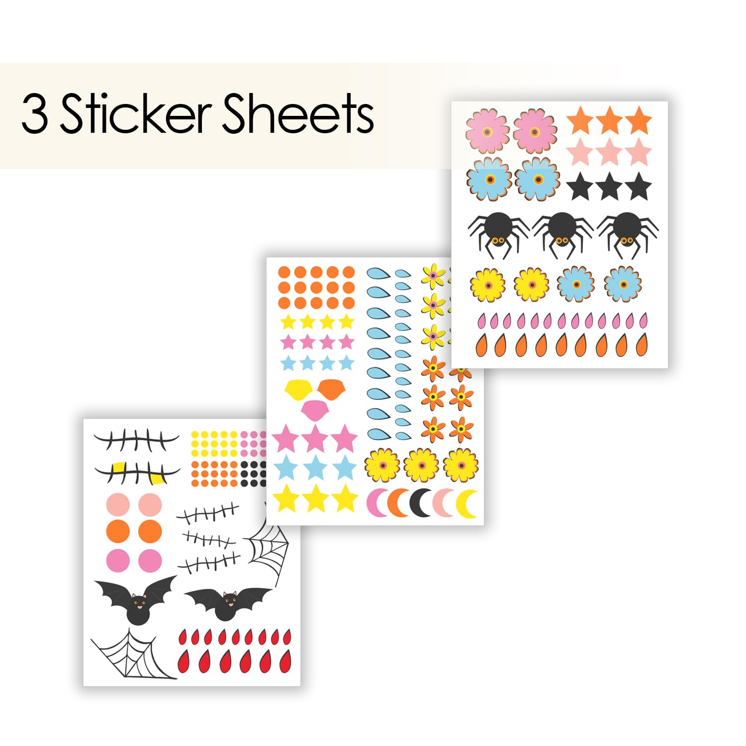 Talking Tables 8 x Halloween Party Masks for Kids Making Kit Craft Activity Customisable, Face Masks Dressup DIY Costume, Cat - Image 3