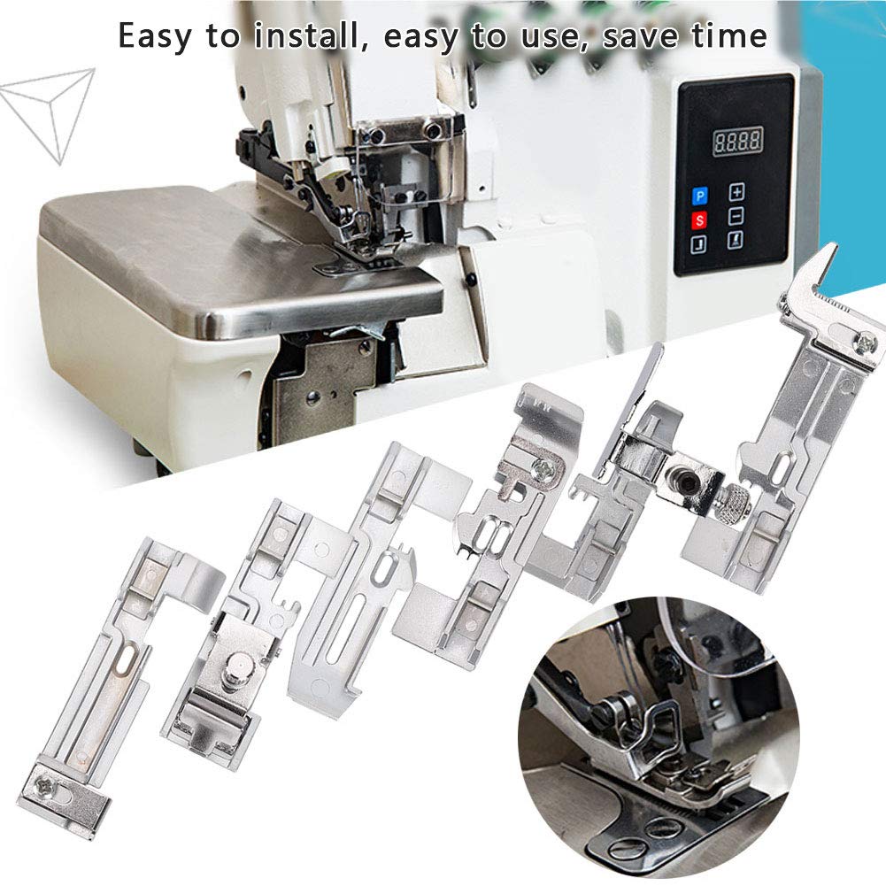 Kit piedino premistoffa per macchina da cucire domestica da 6 pezzi Set di strumenti per cucire overlock con taglierina laterale multifunzione