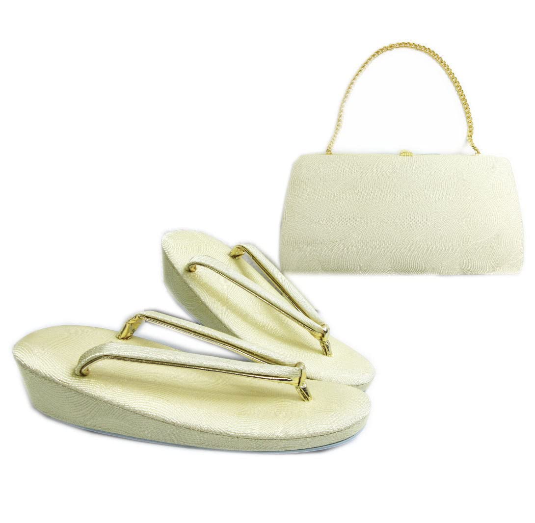 和装用　礼装　佐賀錦　Ｍ〜Ｌサイズ　留袖用 日本製 草履バッグ ゴールド 花柄 和装用 礼装 佐賀錦 M〜Lサイズ 留袖用 日本製 草履バッグ