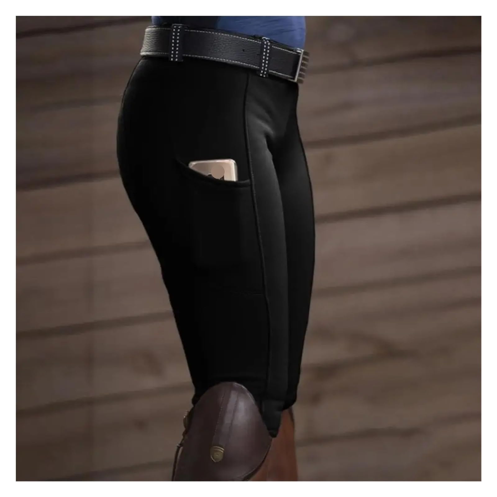 Mallas de equitación con Bolsillo y realce Cadera for Mujer, Pantalones, calzas ecuestres para Montar A Caballo Y Entrenar