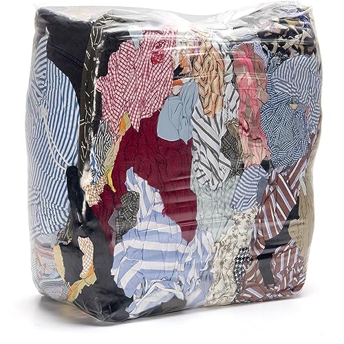 TW Wholesale General Purpose 10kg Rags-In-A-Bag Mixed Material Including Cotton Towelling Perfect for Automotive Bodyshop Mechanics Cleaning MMA Judo Wrestling Grappling Dummy Punch Bag