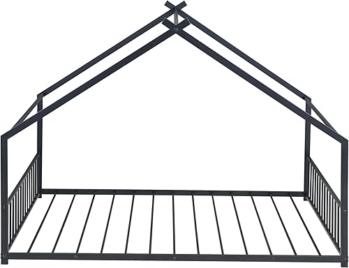 Miniatura 4 de SOFTSEA Marco de cama de metal de tamaño completo para niños