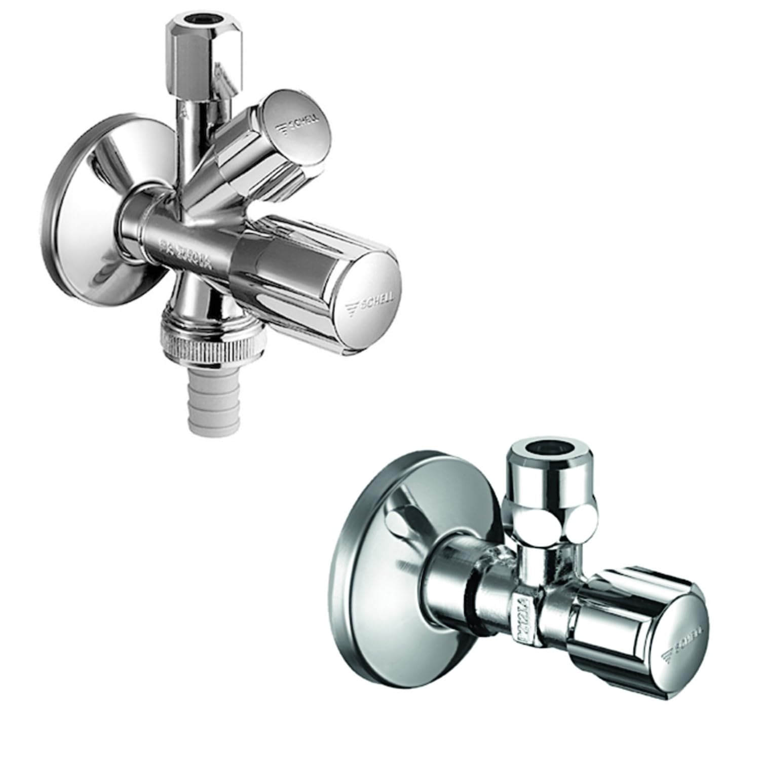 Schell Comfort Kombi-Eckventil + Eckventil 1/2" Armaturen-Set Geräteanschluss 035450699 + 049170699