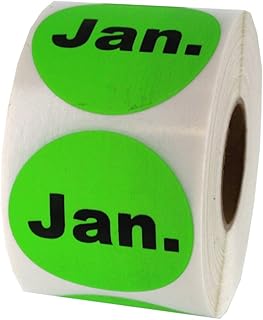 LabelValue.com | January Date Inventory Circle Stickers 1.5