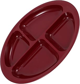 Beaupretty Elderly Feeding Plate Slip Nonslip Sectioned Plates for Disabled Adults