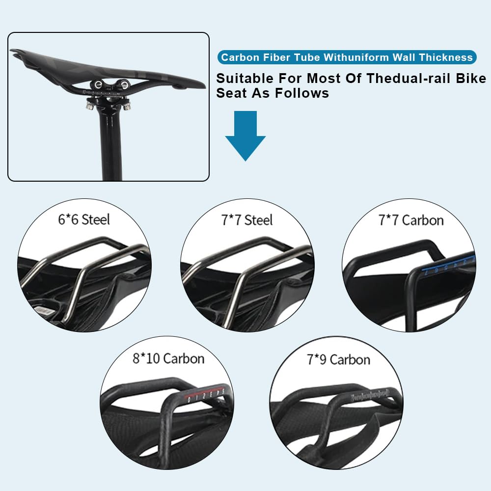 RXL SL Tube de Selle Carbone VTT tiges de Selle Carbon Noir Tige de Selle Velo Route Tige de Selle Carbone 27.2 30.8 31.6 350 400 Brillant/Mat Tige de Selle Carbone VTT Carbone Tube Selle