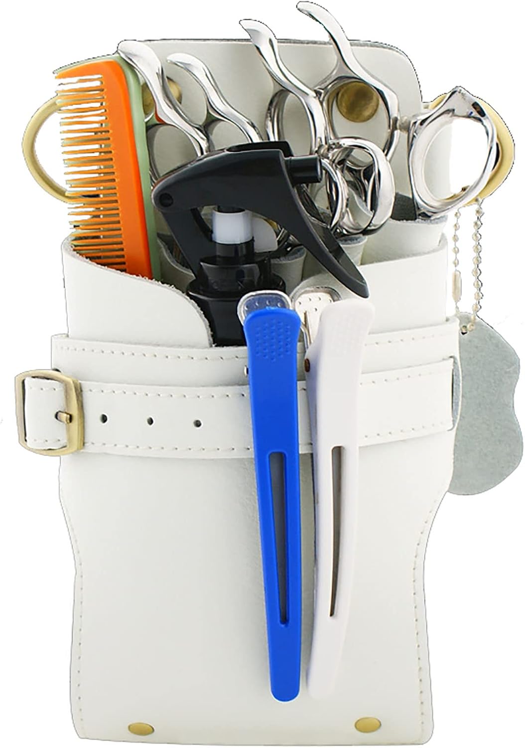 Hairdresser Hair Scissors Organizer Waist Bag,with Shoulder Belt Hairdressing Leather Holster Pouch Holder Case Barber Beauty