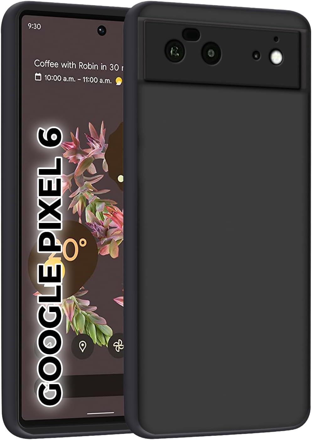 Exclusive Matte Finish Soft Back Case Cover for Google Pixel 6 - Black