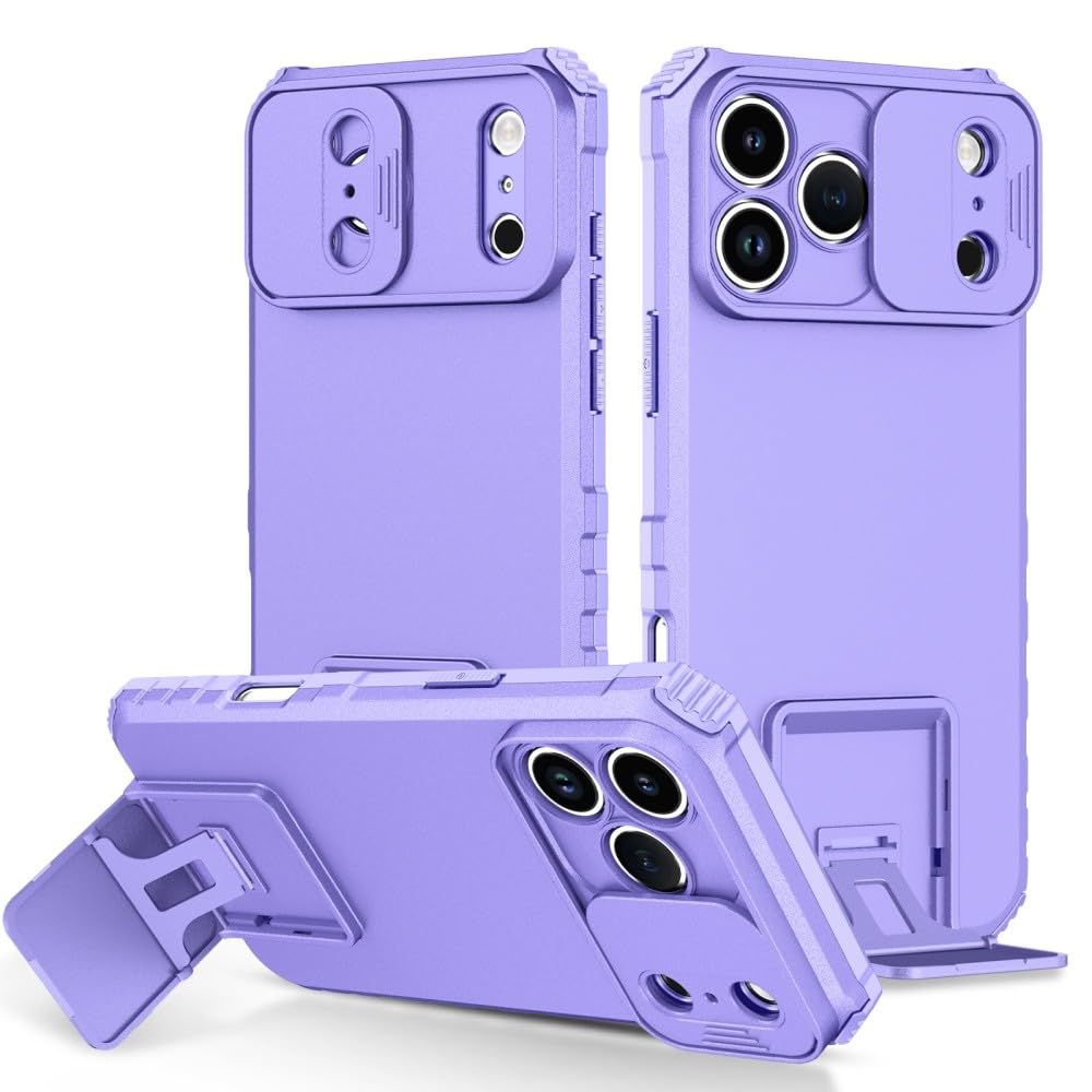 Coque de protection iPhone 13 silicone rigide violet avec cache objectif amovible - 8