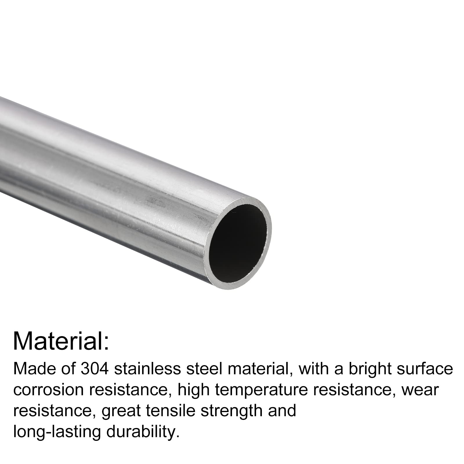 Tubo Acciaio Inox 304 - Diametro 17mm, Spessore 1mm, Lunghezza 250mm, Per Industria E Fai Da Te